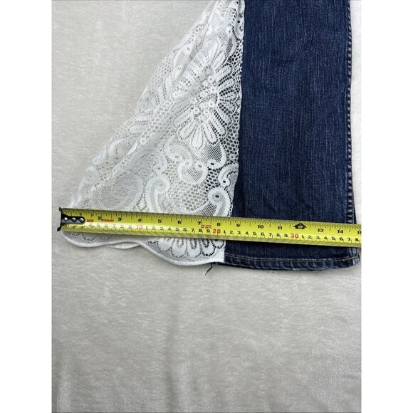 Silver Jeans Toni Women’s 27 Custom Lace Flower Modified Hippie Boho Floral - Picture 12 of 16